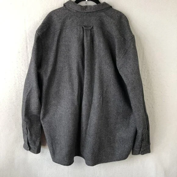 Filson Shirt Jacket Mens 2XL Gray Wool Blend Button Up Seattle Workwear Outdoor - Picture 2 of 15